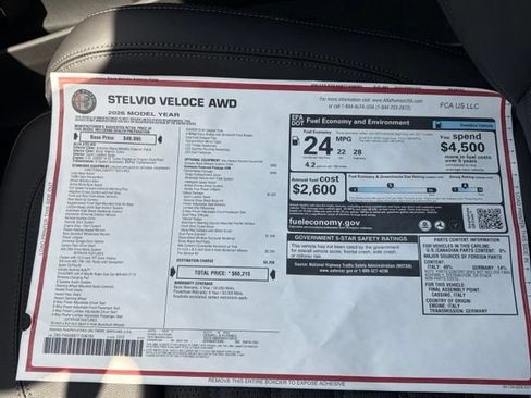 New 2026 Alfa Romeo Stelvio Sprint w/ Convenience Package AWD/4WD image 49