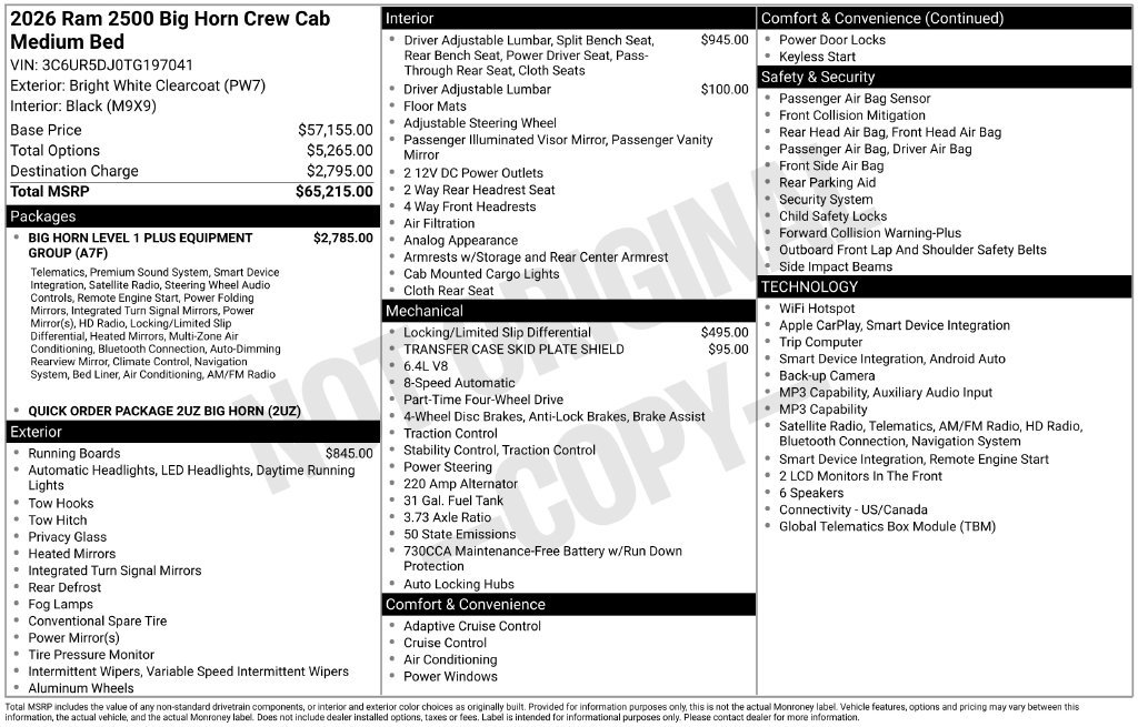 Certified 2026 RAM 2500 Big Horn AWD/4WD image 49