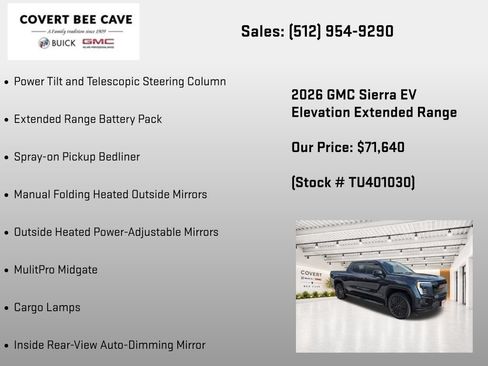 New 2026 GMC Sierra EV Elevation w/ Premium Package AWD/4WD image 39