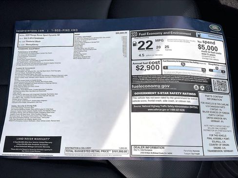 New 2025 Land Rover Range Rover Sport Dynamic SE image 37