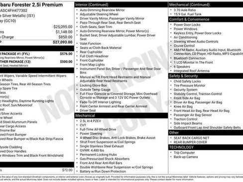 Used 2015 Subaru Forester 2.5i Premium w/ Popular Package #1 image 6