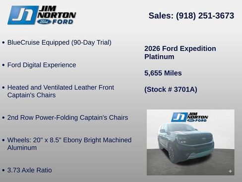 Used 2026 Ford Expedition Platinum w/ Driver's Package AWD/4WD image 15