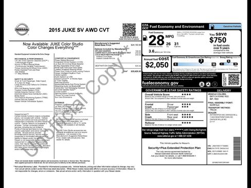 Used 2015 Nissan Juke SV w/ Cold Weather Package image 4