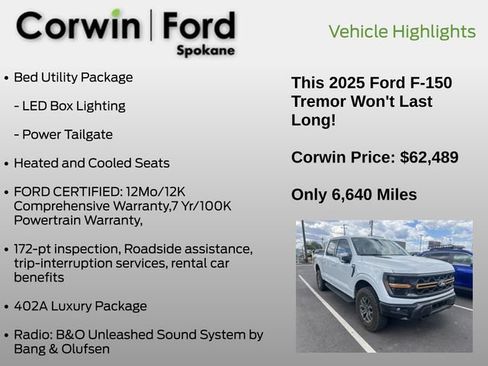 Used 2025 Ford F150 Tremor w/ Equipment Group 402A High AWD/4WD image 12