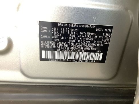 Used 2019 Subaru Outback 2.5i Premium w/ Protection Package #1 image 20