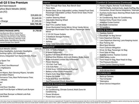 Certified 2025 Audi Q3 2.0T Premium w/ Convenience Package AWD/4WD image 37