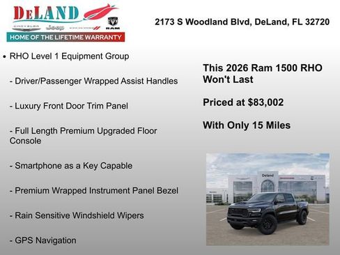 New 2026 RAM 1500 RHO w/ RHO Level 1 Equipment Group image 12