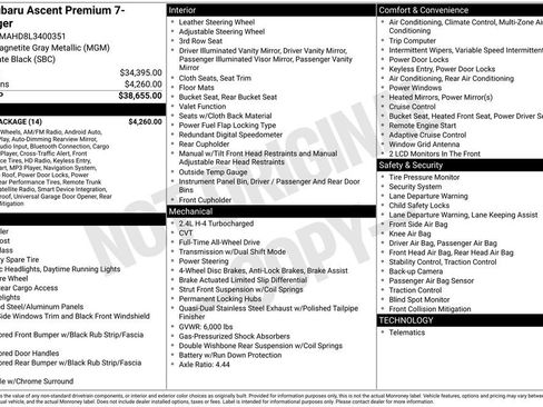 Used 2020 Subaru Ascent Premium w/ Sport Package image 42