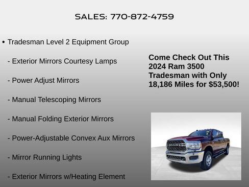 Used 2024 RAM 3500 Tradesman w/ Chrome Appearance Group image 10
