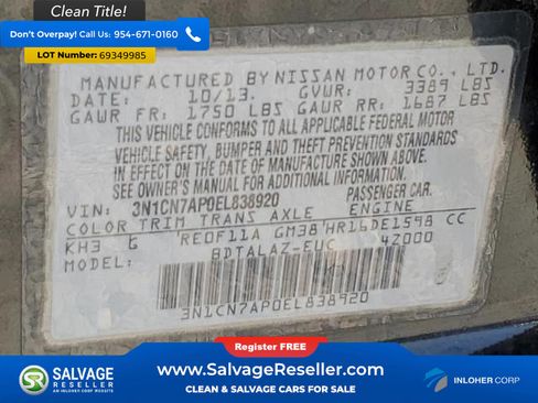 Used 2014 Nissan Versa S Plus image 16