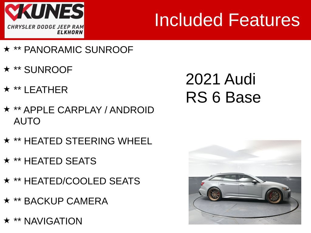 Used 2021 Audi RS 6 AWD/4WD image 2