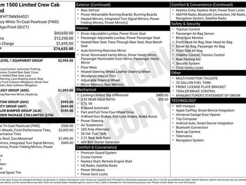Used 2021 RAM 1500 Limited AWD/4WD image 35
