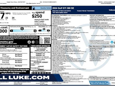 Used 2024 Volkswagen GTI SE FWD image 1