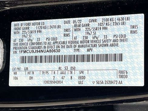 Used 2022 Ford Escape Titanium w/ Titanium Elite Package AWD/4WD image 34