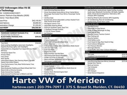 Used 2022 Volkswagen Atlas SE w/ Panoramic Sunroof Package