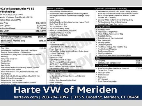 Used 2022 Volkswagen Atlas SE w/ Panoramic Sunroof Package image 1