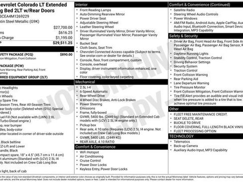 Used 2021 Chevrolet Colorado LT w/ Fleet Safety Package RWD image 6