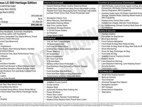 Used 2026 Lexus LS 500 AWD image 1