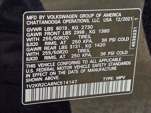 Used 2022 Volkswagen Atlas SE AWD/4WD image 18