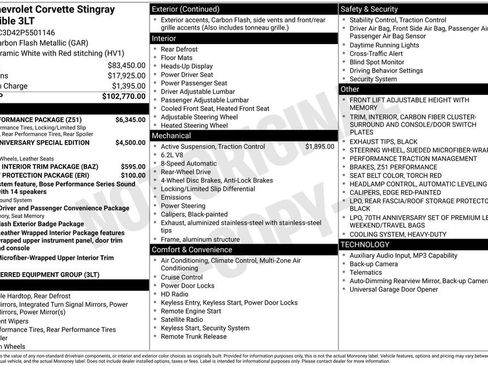 Used 2023 Chevrolet Corvette Stingray Premium Conv w/ Z51 Performance Package image 10