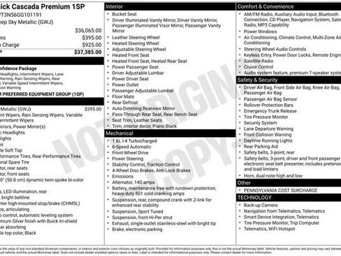 Used 2016 Buick Cascada Premium FWD image 1