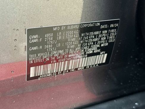 Certified 2025 Subaru Outback image 34