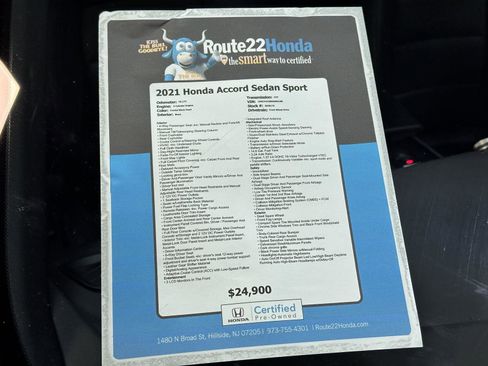 Certified 2021 Honda Accord Sport image 40