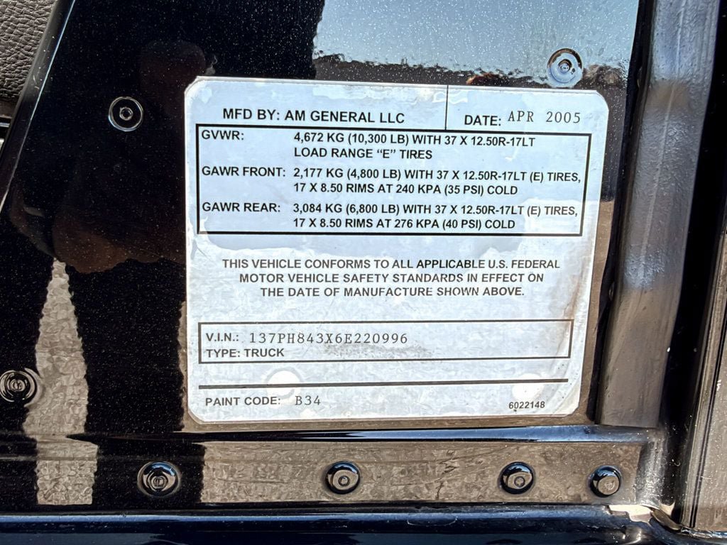 Used 2006 HUMMER H1 4-Door Wagon AWD/4WD image 20