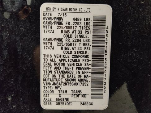 Used 2016 Nissan Rogue S w/ Appearance Package FWD image 33