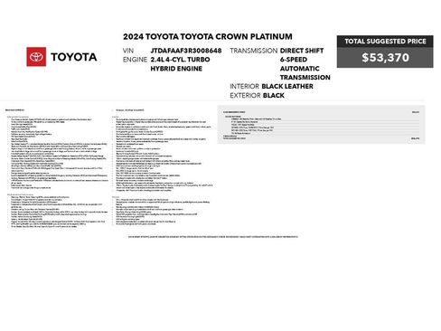 Used 2024 Toyota Crown Platinum AWD/4WD image 2
