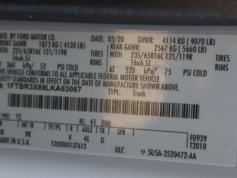 Used 2020 Ford Transit 250 148 High Roof Extended RWD image 49