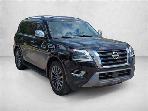 Used 2021 Nissan Armada Platinum w/ Captain's Chairs Package AWD/4WD image 3