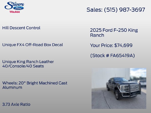 Used 2025 Ford F250 King Ranch w/ FX4 Off-Road Package AWD/4WD image 22