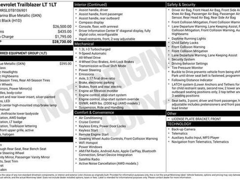 New 2026 Chevrolet TrailBlazer LT image 27