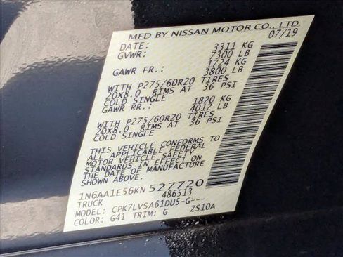 Used 2019 Nissan Titan SL w/ Midnight Edition AWD/4WD image 24