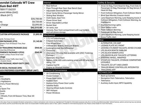 New 2026 Chevrolet Colorado W/T AWD/4WD image 6