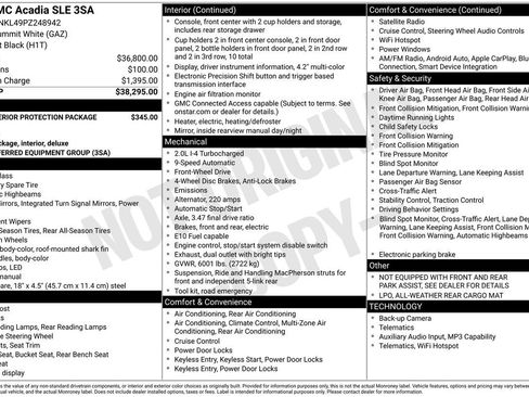 Used 2023 GMC Acadia SLE image 38