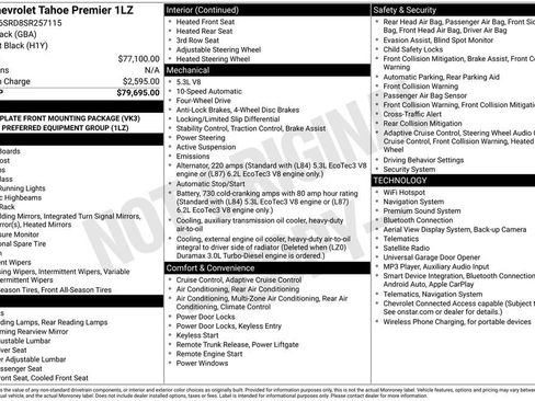Used 2025 Chevrolet Tahoe Premier AWD/4WD image 6