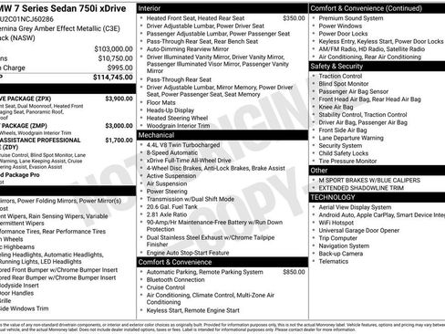 Used 2022 BMW 750i xDrive w/ Executive Package image 33