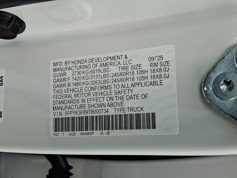 New 2026 Honda Ridgeline Black Edition image 10