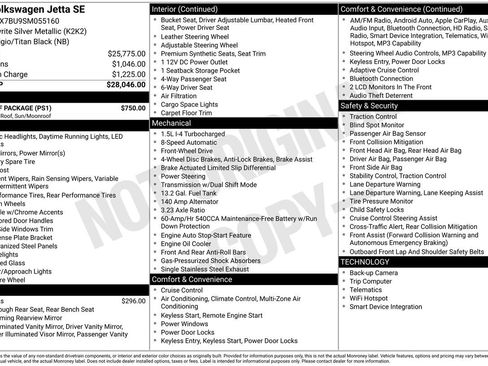 Used 2025 Volkswagen Jetta SE w/ Sunroof Package FWD image 5