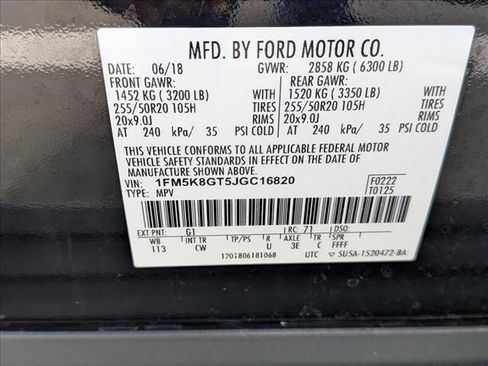 Used 2018 Ford Explorer Sport w/ Equipment Group 401A image 24