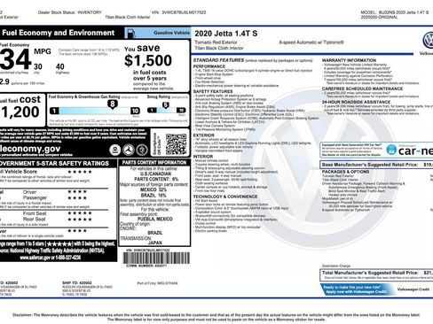 Used 2020 Volkswagen Jetta S w/ Driver Assistance Package FWD image 26