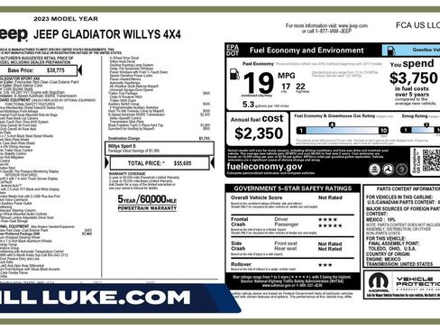 Used 2023 Jeep Gladiator Sport AWD/4WD image 1