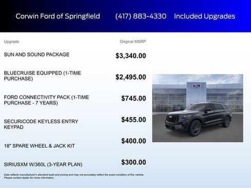 New 2026 Ford Explorer ST w/ Sun And Sound Package AWD/4WD image 5