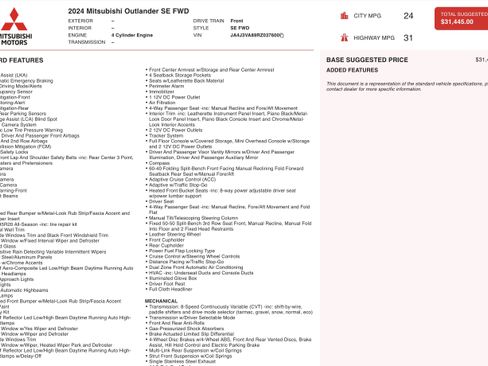 Used 2024 Mitsubishi Outlander SE Black Edition image 4