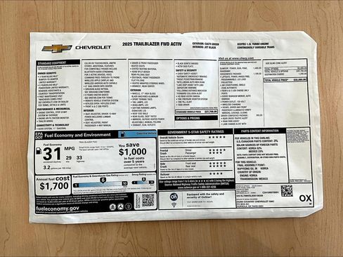 New 2025 Chevrolet TrailBlazer ACTIV w/ Convenience Package image 14