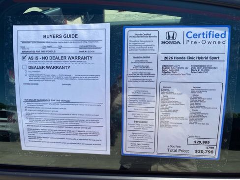 Certified 2026 Honda Civic Sport image 37