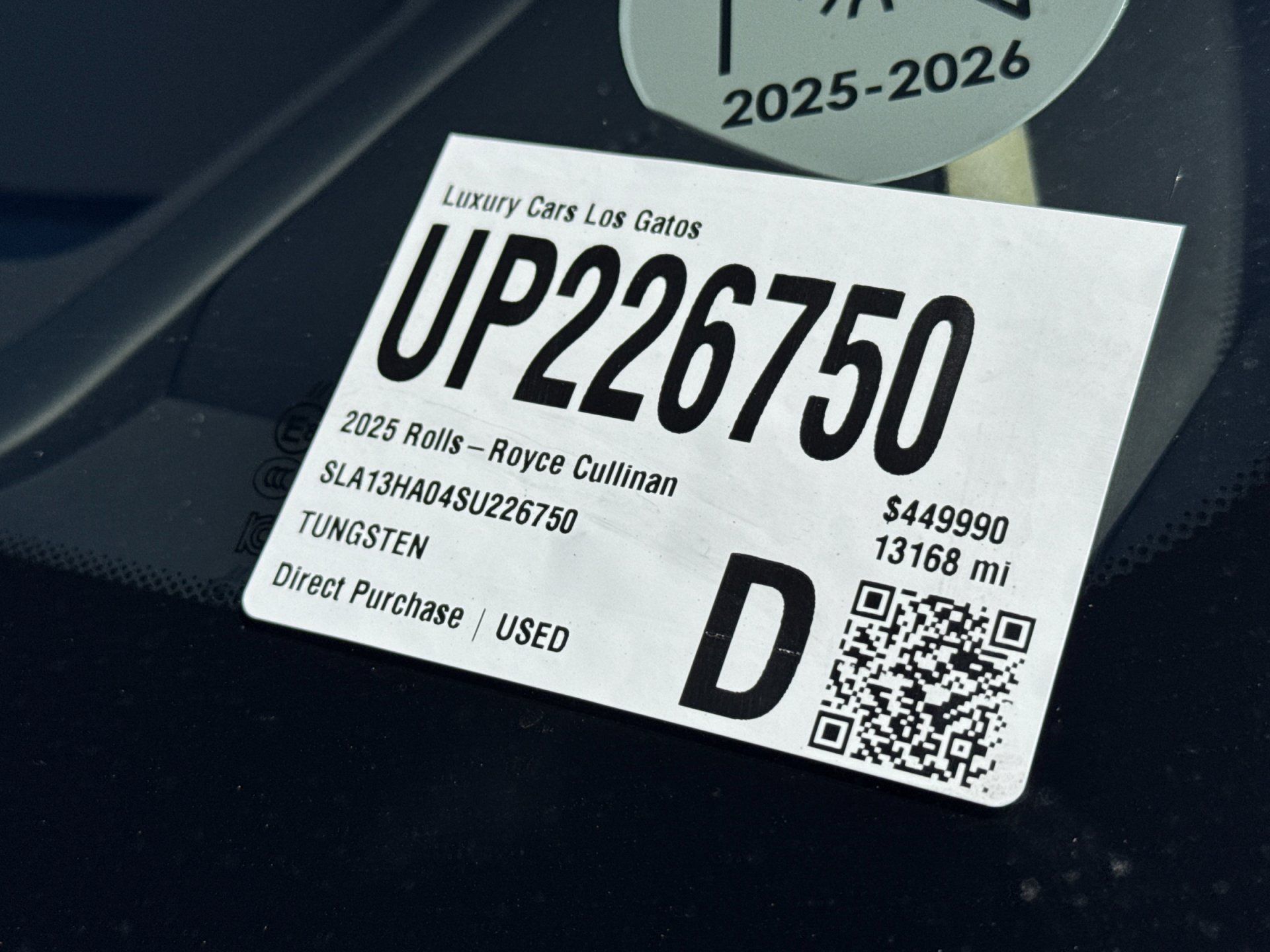 Certified 2025 Rolls-Royce Cullinan AWD/4WD image 2