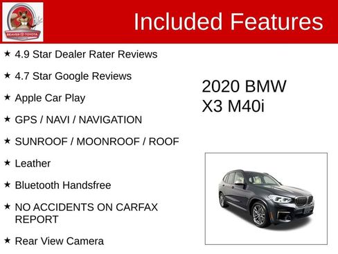 Used 2020 BMW X3 M40i w/ Executive Package image 4
